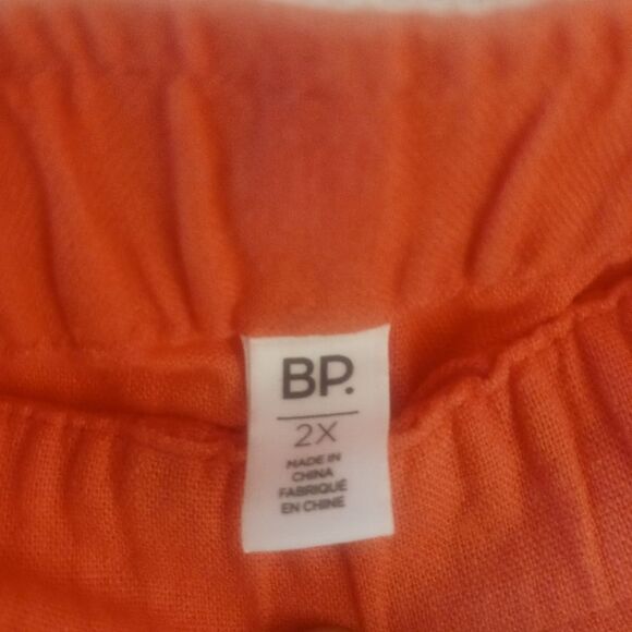 BP. Cuff Hem Linen Blend coral glow  Shorts size 2X - Picture 4 of 4
